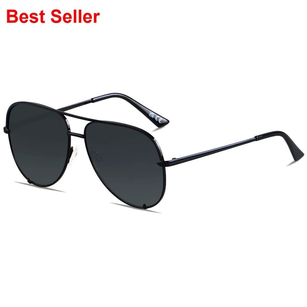 Oversized Aviator Sunglasses UV400 Protection Large Frame Fashion